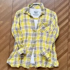 McGREGOR マックレガー チェック 長袖シャツ Mサイズ イエロー