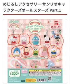 めじるしアクセサリーサンリオキャラクターズオールスターズ Part.1