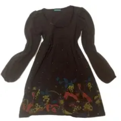 00s フェアリーグランジ 森ガール ブラウンワンピース y2k 平成レトロ