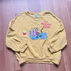 ブリーズ　トレーナー　スウェットトップス　くまのプーさん　マスタード 110cm