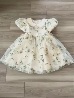 セレモニードレス　キッズ　ドレス　花柄　結婚式　ドレス　120