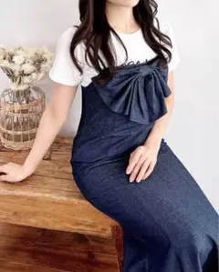 フロントリボンマーメイドキャミワンピース