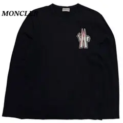 MONCLER モンクレール 長袖Tシャツ ブラック トリコロール ロゴ刺繍 Lのサムネイル