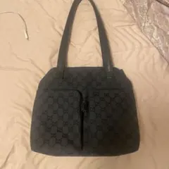 GUCCI GGキャンバス トートバッグ ブラック