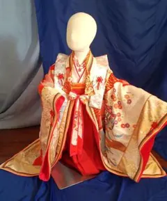 金糸刺繍入り平安時代十二単風羽織り(袖無し袴ワンピース付)
