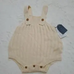 Cottori　リブあみニットサロペット