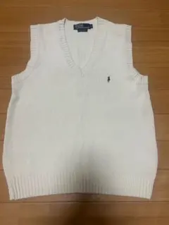 Polo by Ralph Lauren Vネックニットベスト L アイボリーのサムネイル
