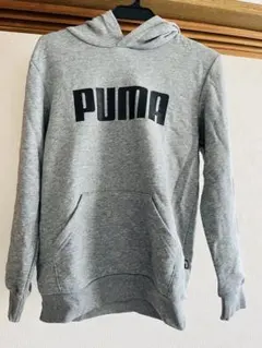 PUMA グレー フード付きパーカー S/M 140センチ