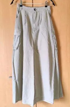 【未使用】CYNICAL　ロングフレアースカート　ベージュ