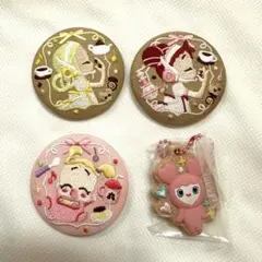 刺繍 缶バッジ おジャ魔女どれみ どれみ 飛鳥ももこ パティシエ服 ハナ