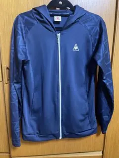 ルコックスポルティフ【L】フード　フルジップパーカー　ゴルフ　スポーツ　紺色