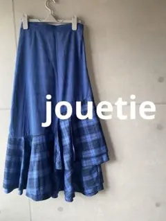 1642. jouetie アシメ チェック マーメイド フレア スカート
