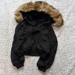 00’s Y2K n-2b flight jacket black moussy