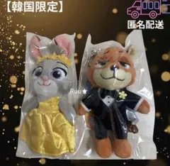 韓国限定★ズートピア2 ニック ジュディ キーホルダー ぬいぐるみ セット