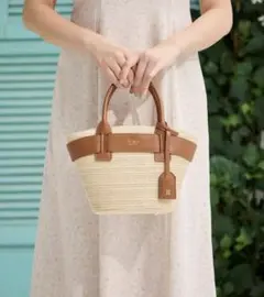 Herlipto かごバッグ ブラウン Palma Mini tote bag - メルカリ