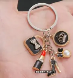 ファッションキーホルダー、合金ハイヒール、クラウン、リップスティック キーリング