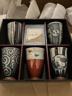 伝統的な日本茶碗セット 5個入り