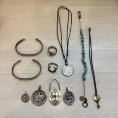 バングル　指輪　60sメキシカンジュエリーブローチセット　Sterling バングル 指輪 60sメキシカンジュエリーブローチセット Sterling