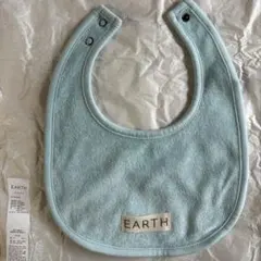 韓国EARTH オーガニック ビブ スタイ Light blue
