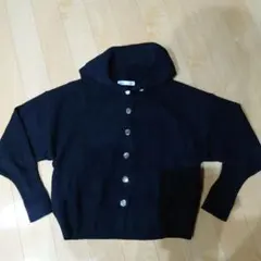 フード付きカーディガン