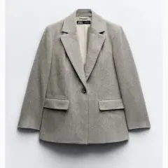 ZARA ヘリンボーン テーラードジャケット