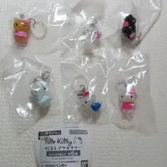 【hm8】ハローキティ めじるしアクセサリー ガチャ 全6種 コンプリートセット
