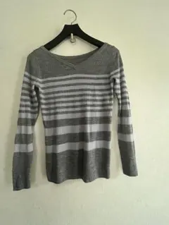 PLST ウールボーダーニット