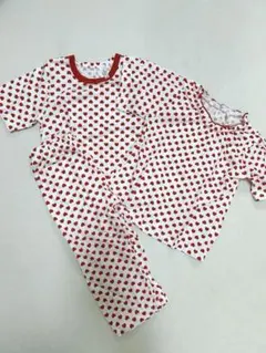 新品 未使用タグ付き サイズ90ハートベビーパジャマ 3点セット