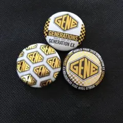 GENE♡GENERATIONS EX グッズ　ロゴ 缶バッチ 缶バッジ