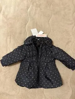 バースデイ　コート　ダウン　中綿　ドット　キッズ　ベビー　95