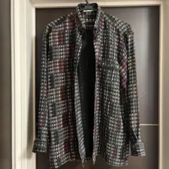 多色チェック柄長袖シャツ