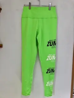 正規品 ZUMBA ネオングリーン レギンス M