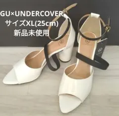 GU×UNDERCOVER ストラップサンダル サイズXL　ホワイト　エナメル