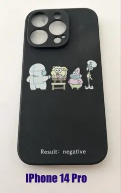 IPhone 14 Pro スポンジボブ　スマホソフトケース　ブラック