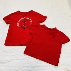 Ralph Lauren 赤 Tシャツ 2枚セット　6M 18M