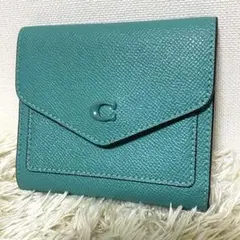 美品✨ COACH コーチ 二つ折り財布 ミニトライフォールド ウィロウ