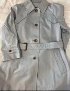 Aquascutum トレンチコート ベルト付き 水色・ベージュ