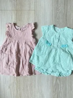 西松屋　大人気　ワンピース　トップス　2set