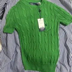 Polo Ralph Lauren ケーブルニット グリーン　新品、未使用