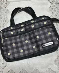 LeSportsac レスポートサック バッグインバッグ チェック デイジー 花 