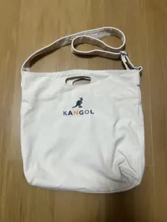 KANGOL コットンショルダーバッグ ホワイト
