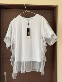 33℃ ホワイト シフォン Tシャツ M