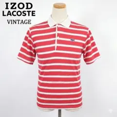 IZOD LACOSTE ボーダー 半袖ポロシャツ USA製 ヴィンテージ L
