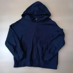 キッズ　黒フルジップパーカー 　150