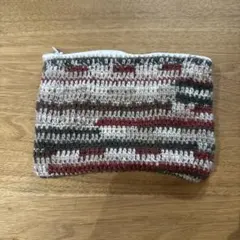 ハンドメイド 手編み ポーチ
