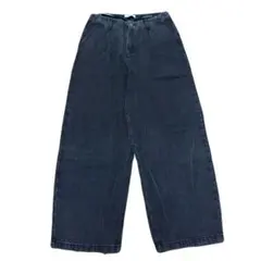 archive wide black denim baggy denim