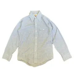 70s Levi's ギンガムチェック 水色 白 XS～S 白タブ 長袖シャツ