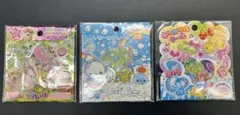 平成レトロ　当時物　シールフレーク　ぷくぷくあわわちゃん　音符シール　犬柄シール