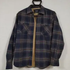 Fabio Frati ネイビー チェック フランネルシャツ