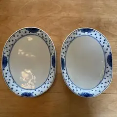 ✽ 新品 笠間焼 鈴木あかね 小花のオーバル皿 2枚セット ✽ - メルカリ